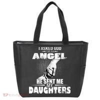 I Asked God For An Angel He Sent Me My Daughters Tote Bag thumb 0