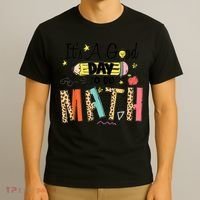 Its A Good Day To Do Math Leopard Pencil Teacher T-Shirt thumb 3