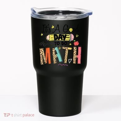 Its A Good Day To Do Math Leopard Pencil Teacher Tumbler