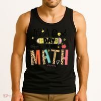 Its A Good Day To Do Math Leopard Pencil Teacher Tank Top thumb 3