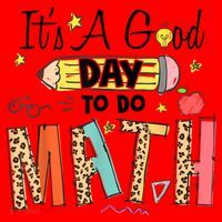 Its A Good Day To Do Math Leopard Pencil Teacher Santa Hat thumb 1