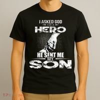 I Asked God For A Hero He Sent Me My Son T-Shirt thumb 3