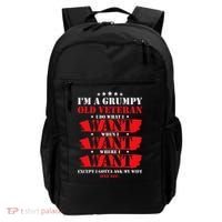 Im A Grumpy Old Veteran Funny Veteran Wife Backpack thumb 0