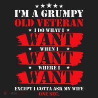 Im A Grumpy Old Veteran Funny Veteran Wife Tumbler thumb 3