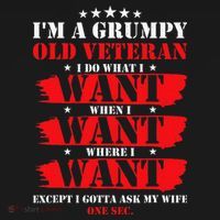 Im A Grumpy Old Veteran Funny Veteran Wife Mousepad thumb 1