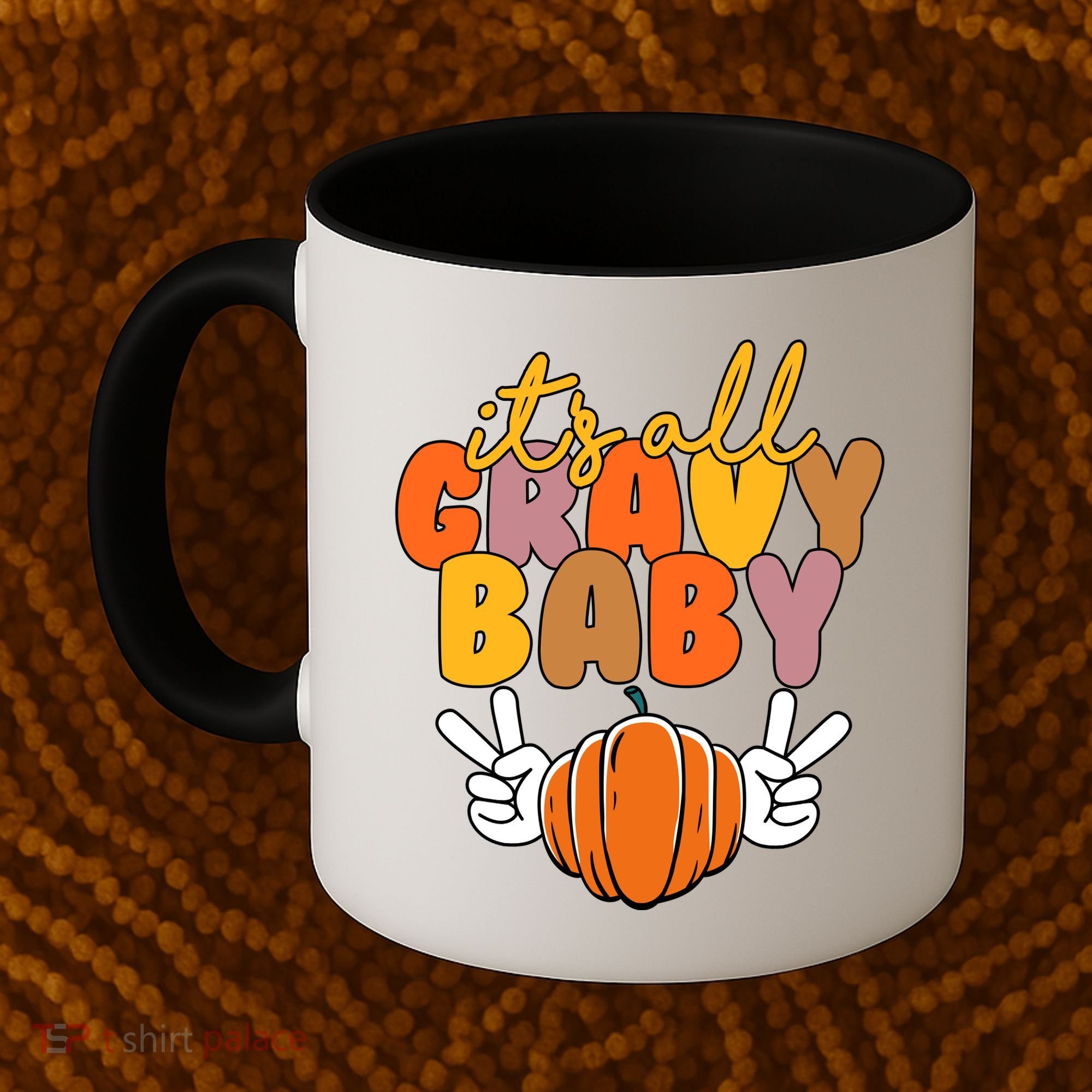 Its All Gravy Baby Pumpkin Fall Funny Coffee Mug