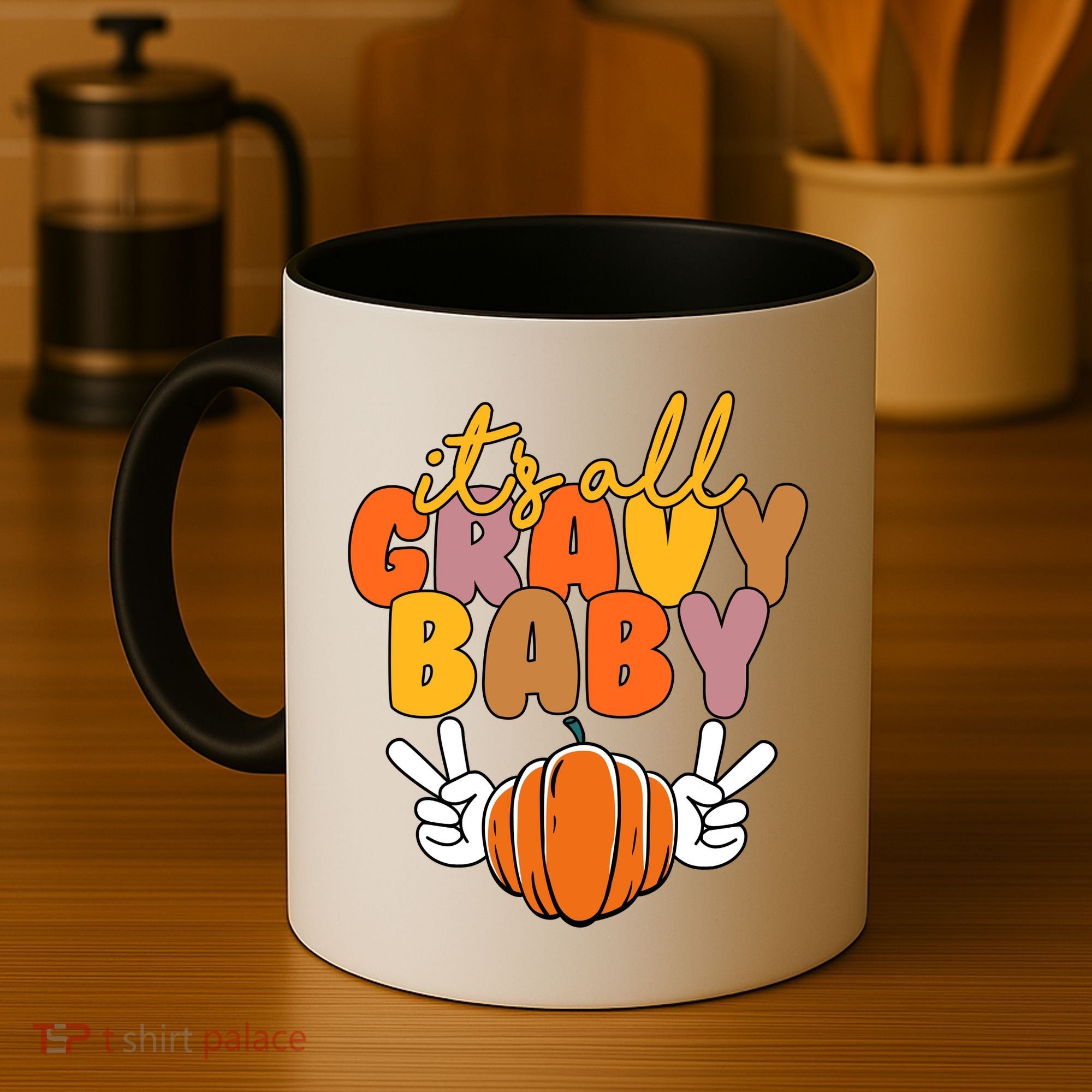 Its All Gravy Baby Pumpkin Fall Funny Coffee Mug
