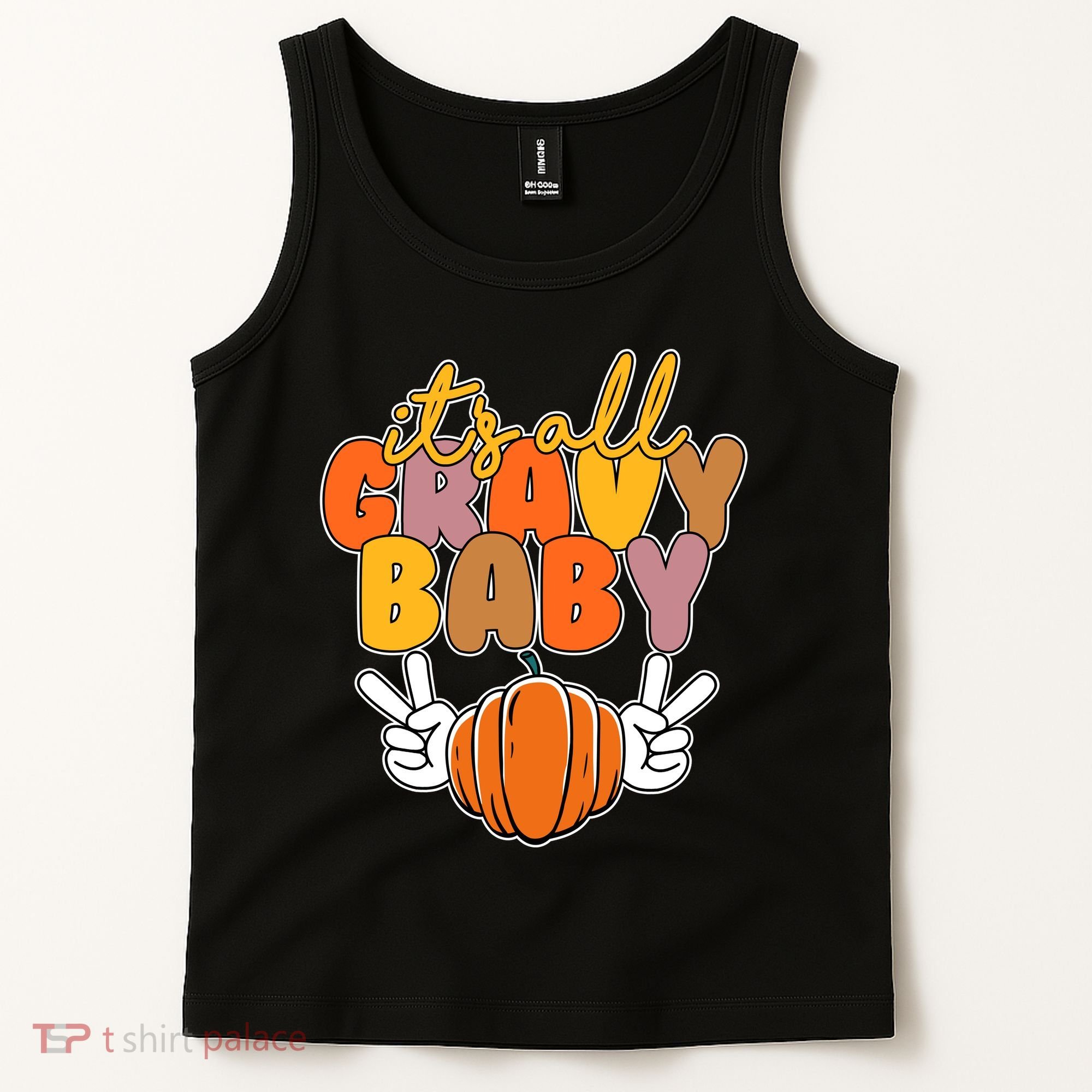 Its All Gravy Baby Pumpkin Fall Funny Tank Top
