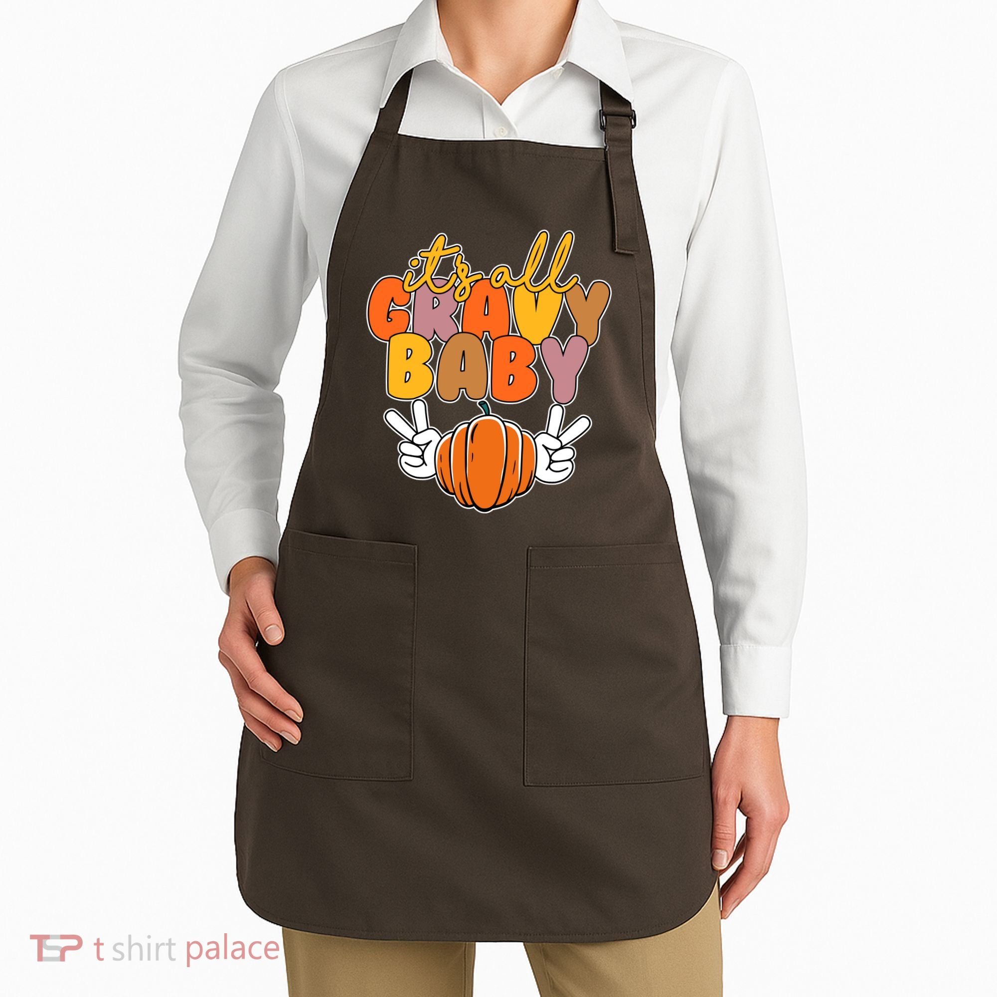 Its All Gravy Baby Pumpkin Fall Funny Apron