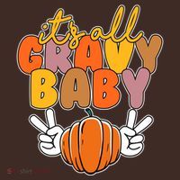 Its All Gravy Baby Pumpkin Fall Funny Beanie thumb 2