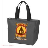 I Asked God To Make Me A Better Man He Sent Me My Two Granddaughters Tote Bag thumb 3