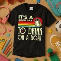 Its A Good Day To Drink On A Boat Kids T-Shirt thumb 3