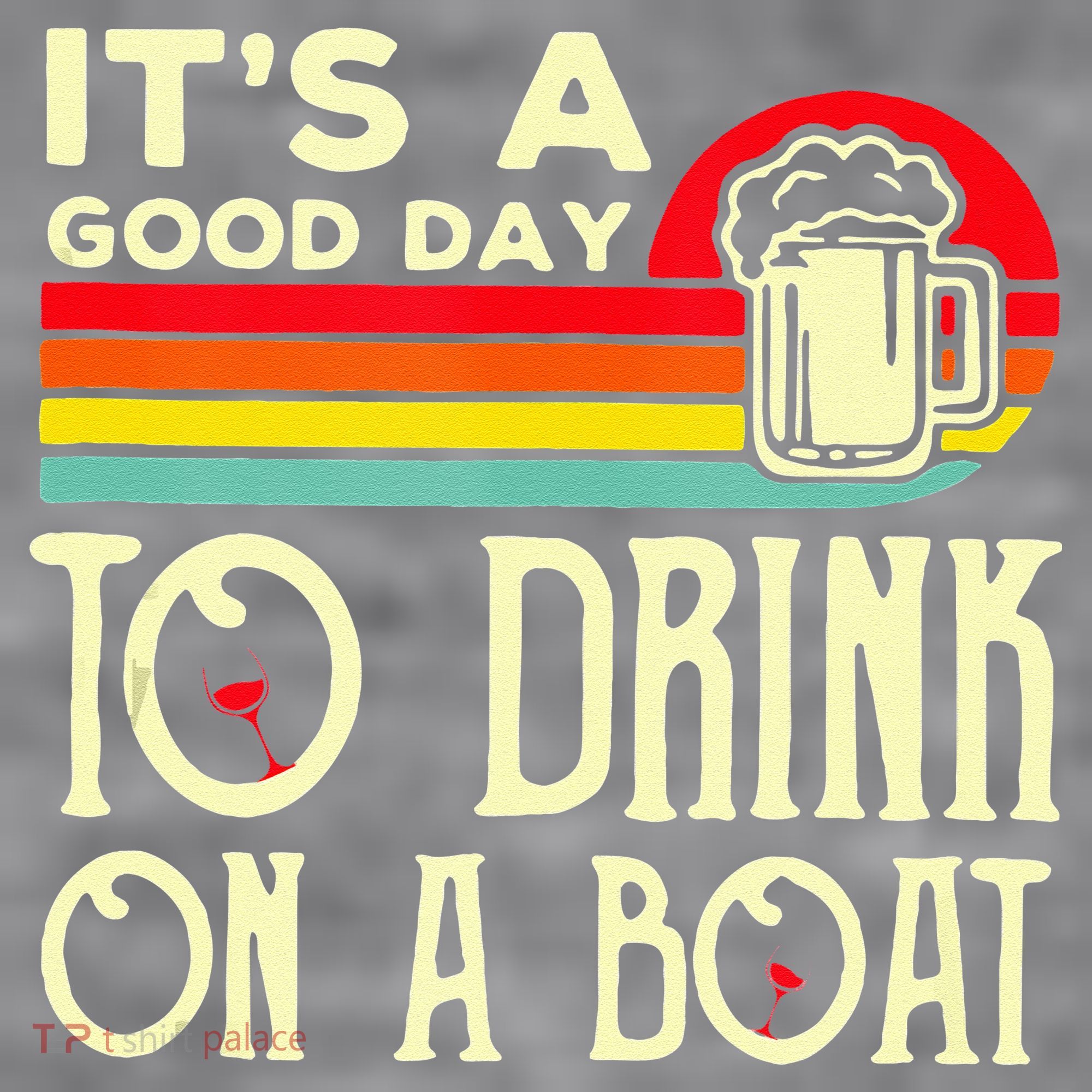 Its A Good Day To Drink On A Boat Women's Racerback Cropped Tank