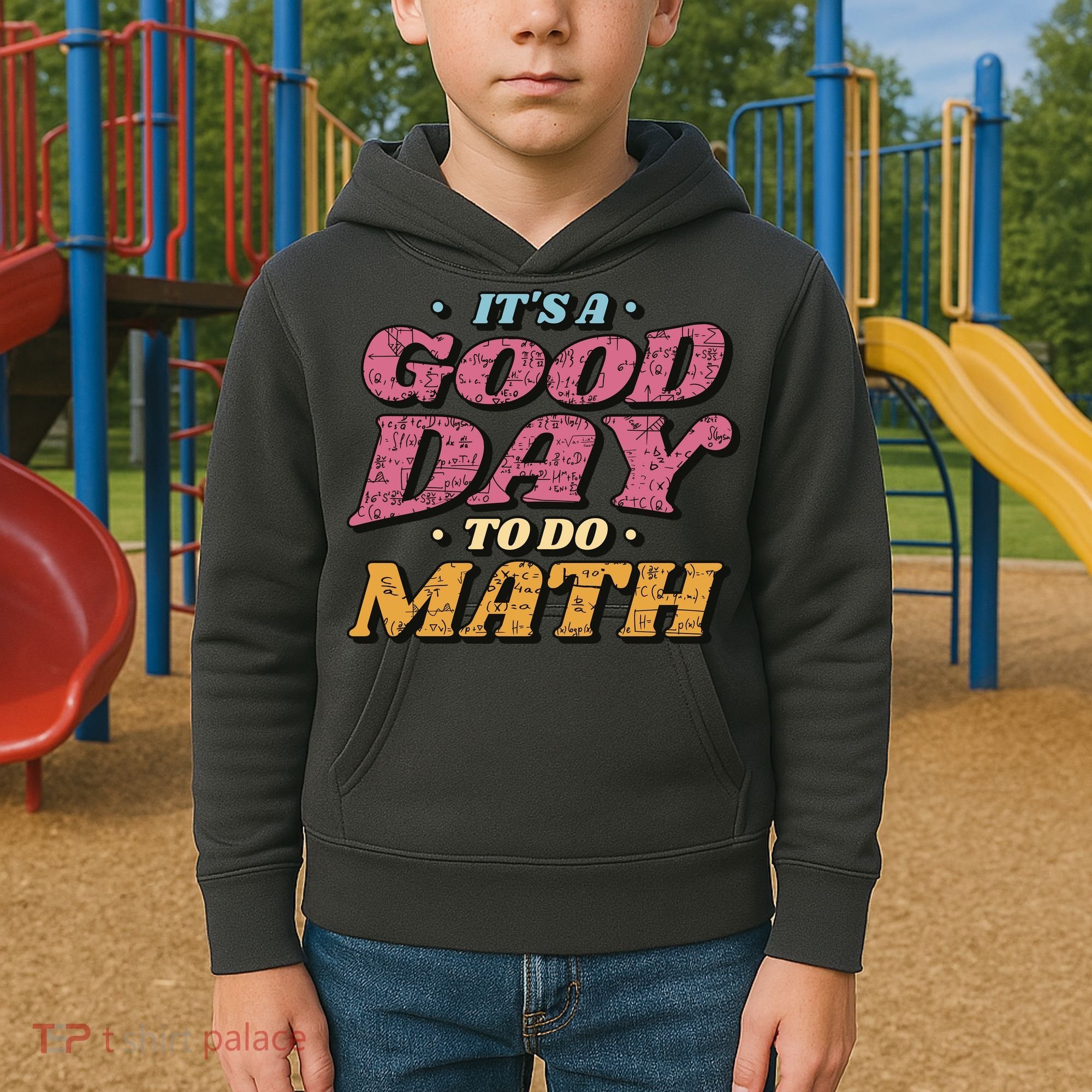 It's A Good Day To Do Math Kids Hoodie