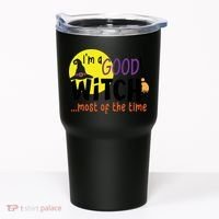 Im A Good Witch Most Of The Time Witch Hat Halloween Quote Tumbler thumb 0