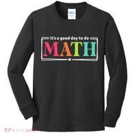 It's A Good Day To Do Math Teacher Test Day Back To School  Kids Long Sleeve Shirt thumb 0