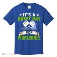 It's A Great Day Pickleball Paddle Gift Kids T-Shirt thumb 0