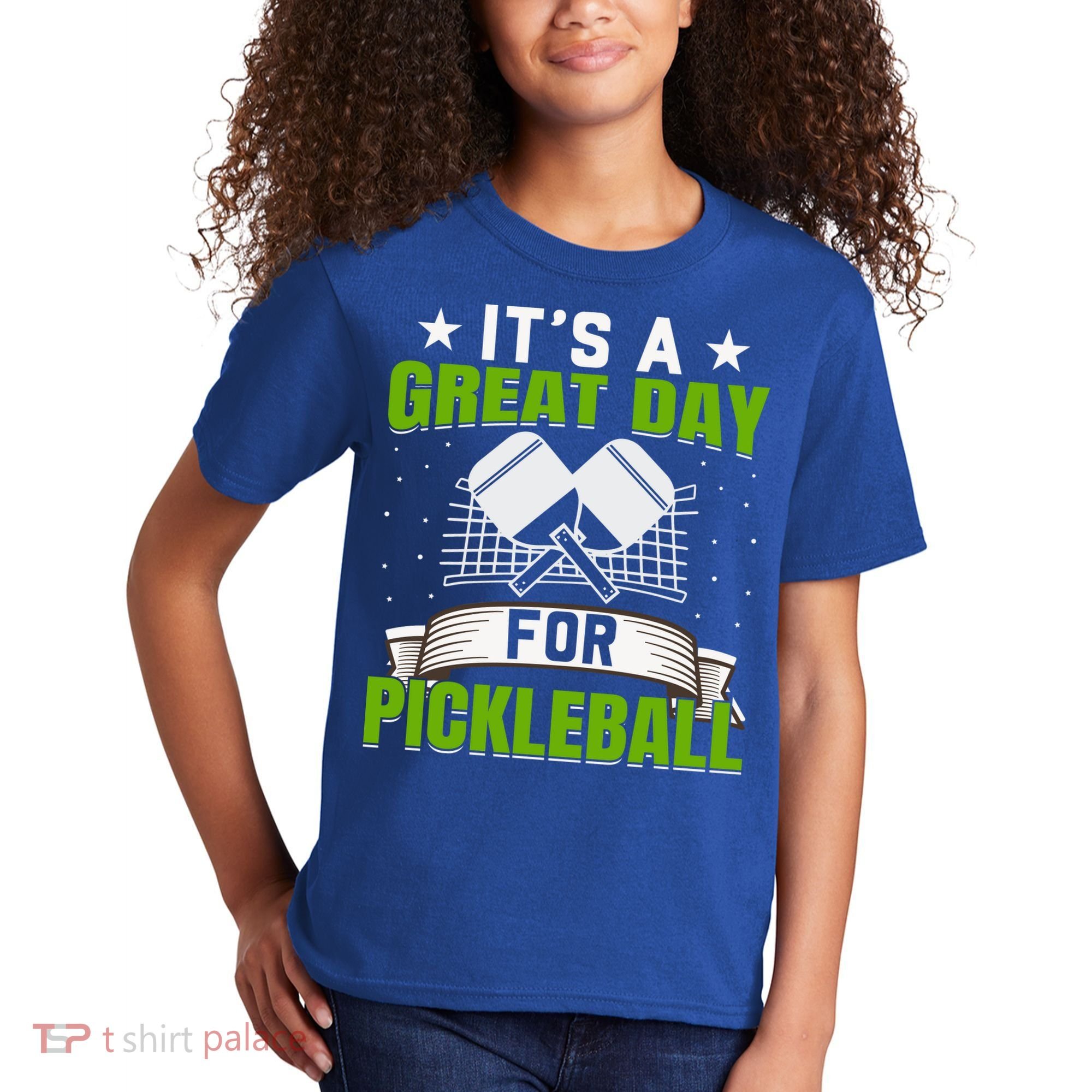 It's A Great Day Pickleball Paddle Gift Kids T-Shirt