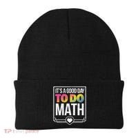 Its A Good Day To Do Math Teacher Test Day Back To School Beanie thumb 0