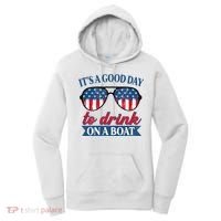It's a Good Day To Drink On A Boat 4th of July Sunglasses Women's Hoodie thumb 0