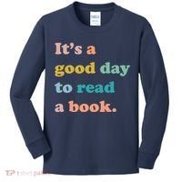 It's A Good Day To Read A Book Kids Long Sleeve Shirt thumb 0