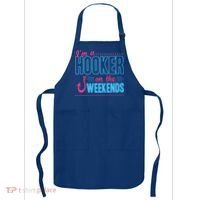 I'm A Hooker On The Weekends Funny Fishing Joke Gift Apron thumb 0