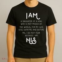 I Am His A Daughter Of A King Quote T-Shirt thumb 3