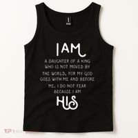 I Am His A Daughter Of A King Quote Tank Top thumb 2