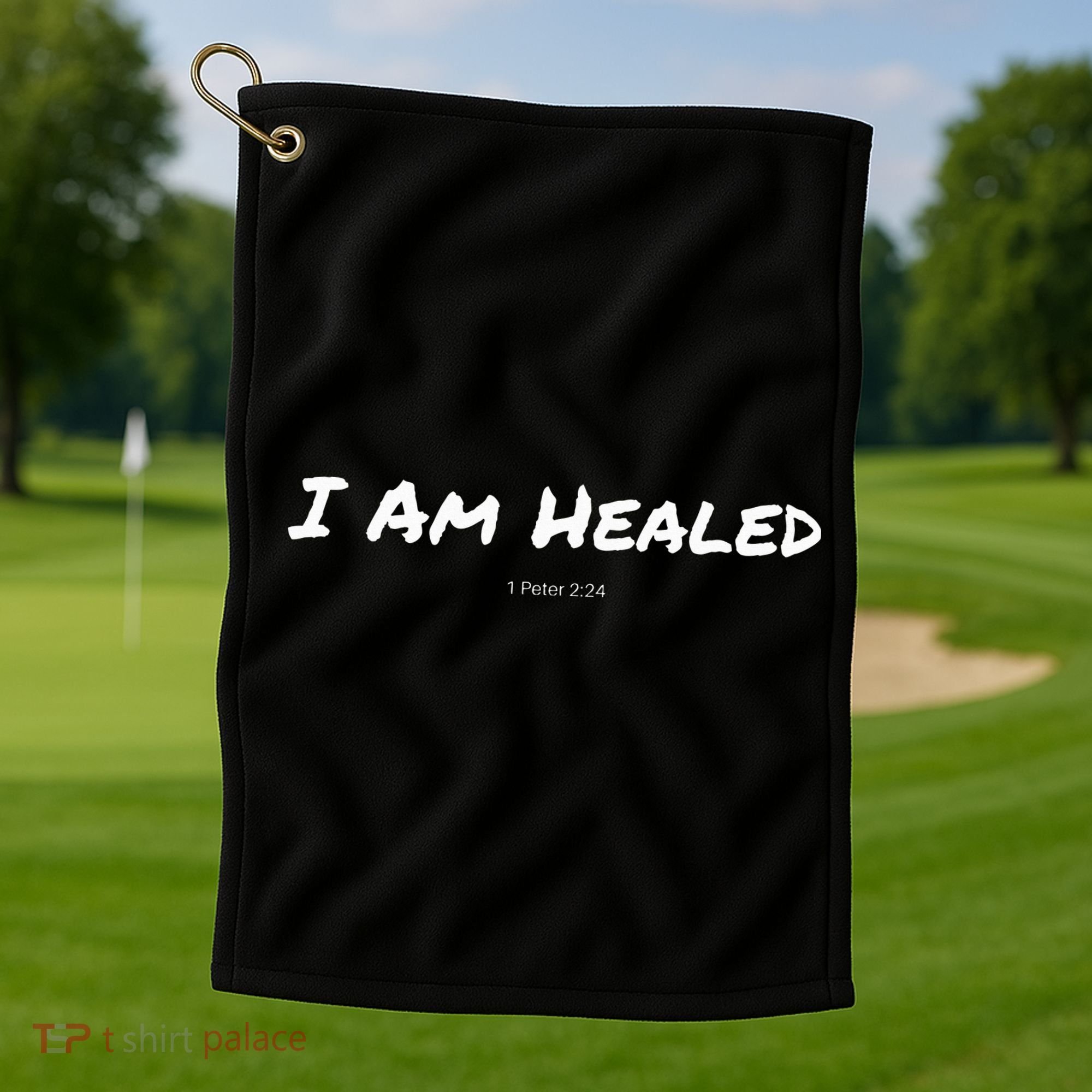 I Am Healed Christian Golf Towel