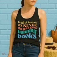 In All History Its Never The Good Guys Banning Books Retro Women's Tank Top thumb 2