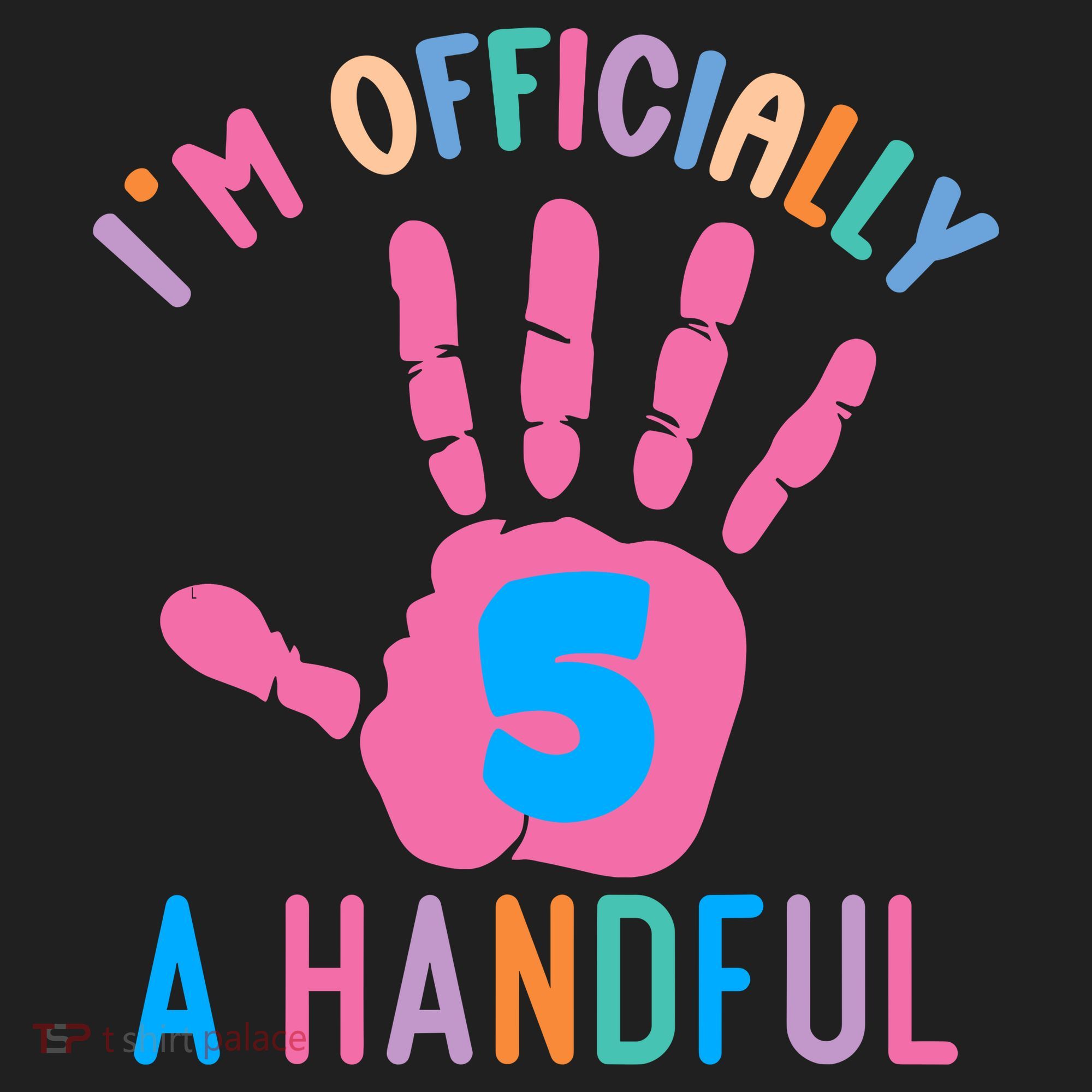 IM A Handful Five 5th Birthday Girl Boy Tumbler