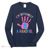 IM A Handful Five 5th Birthday Girl Boy Long Sleeve Shirt thumb 0