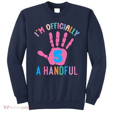 IM A Handful Five 5th Birthday Girl Boy Sweatshirt