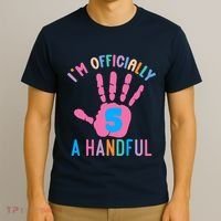 IM A Handful Five 5th Birthday Girl Boy T-Shirt thumb 3
