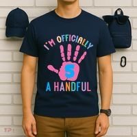 IM A Handful Five 5th Birthday Girl Boy T-Shirt thumb 6