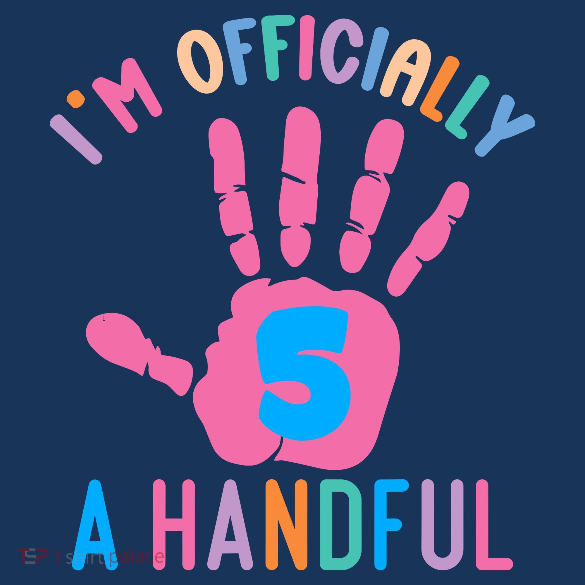 IM A Handful Five 5th Birthday Girl Boy Women's Hoodie