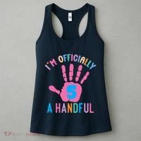 IM A Handful Five 5th Birthday Girl Boy Women's Tank Top thumb 3
