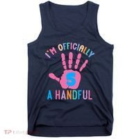 IM A Handful Five 5th Birthday Girl Boy Tank Top thumb 0