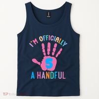 IM A Handful Five 5th Birthday Girl Boy Tank Top thumb 2