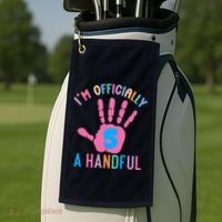 IM A Handful Five 5th Birthday Girl Boy Golf Towel thumb 2