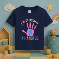 IM A Handful Five 5th Birthday Girl Boy Toddler T-Shirt thumb 3