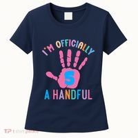 IM A Handful Five 5th Birthday Girl Boy Women's T-Shirt thumb 0