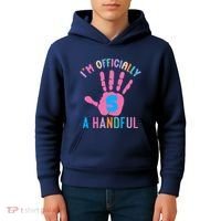 IM A Handful Five 5th Birthday Girl Boy Kids Hoodie thumb 4