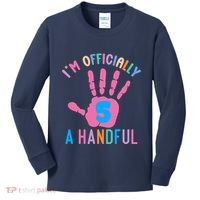 IM A Handful Five 5th Birthday Girl Boy Kids Long Sleeve Shirt thumb 0