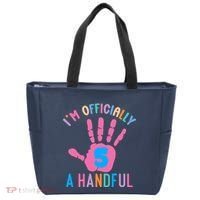 IM A Handful Five 5th Birthday Girl Boy Tote Bag thumb 0