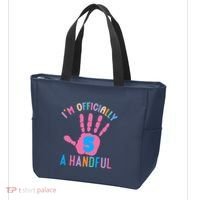 IM A Handful Five 5th Birthday Girl Boy Tote Bag thumb 3