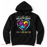 I Am Her Voice Daughter Autism Awareness Mom Dad Puzzle Hoodie thumb 0