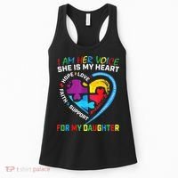 I Am Her Voice Daughter Autism Awareness Mom Dad Puzzle Women's Tank Top thumb 0