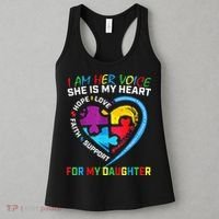 I Am Her Voice Daughter Autism Awareness Mom Dad Puzzle Women's Tank Top thumb 3
