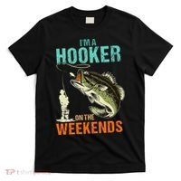Im A Hooker On The Weekend Funny Fishing Fisherman Vintage T-Shirt thumb 0